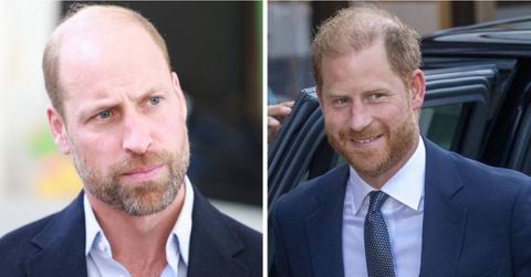 Split photo of Prince William and Harry