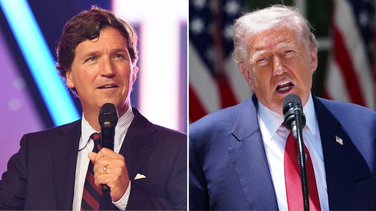 Photo of Tucker Carlson, Donald Trump