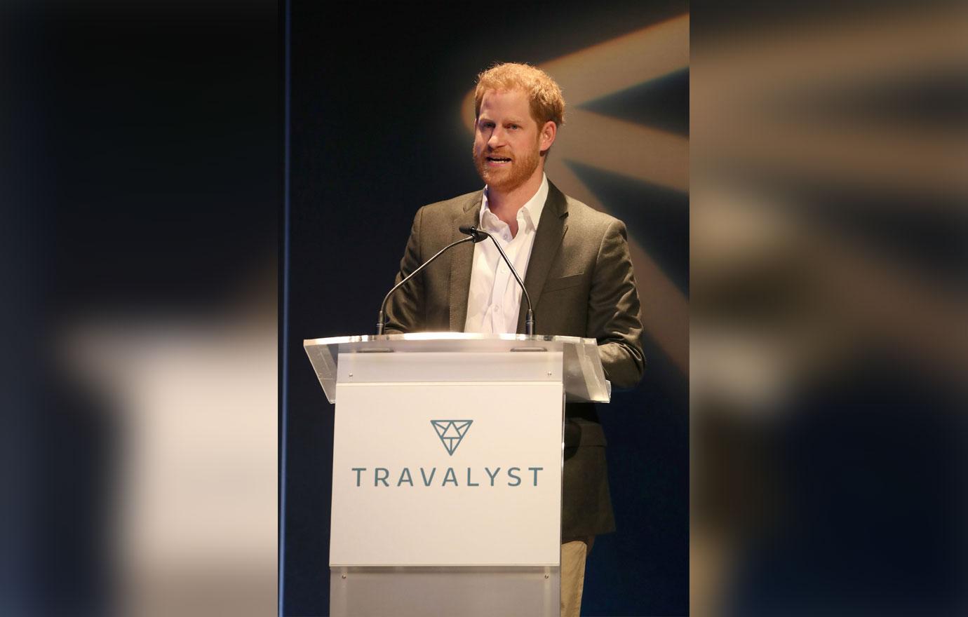 Prince Harry, DPrince Harry, Duke of Sussex, speaking at a sustainable tourism summit at the Edinburgh International Conference Centre.uke of Sussex, speaking at a sustainable tourism summit at the Edinburgh International Conference Centre.