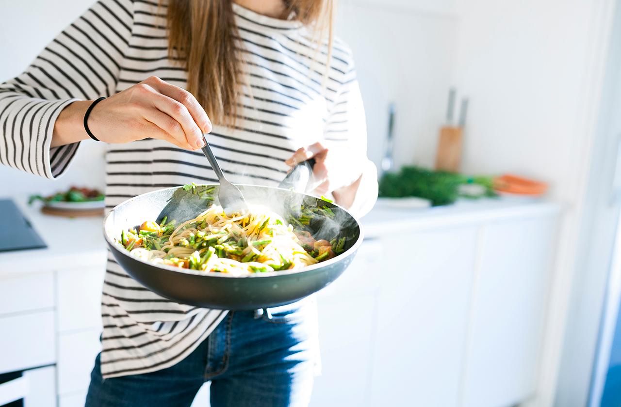 woman cooking