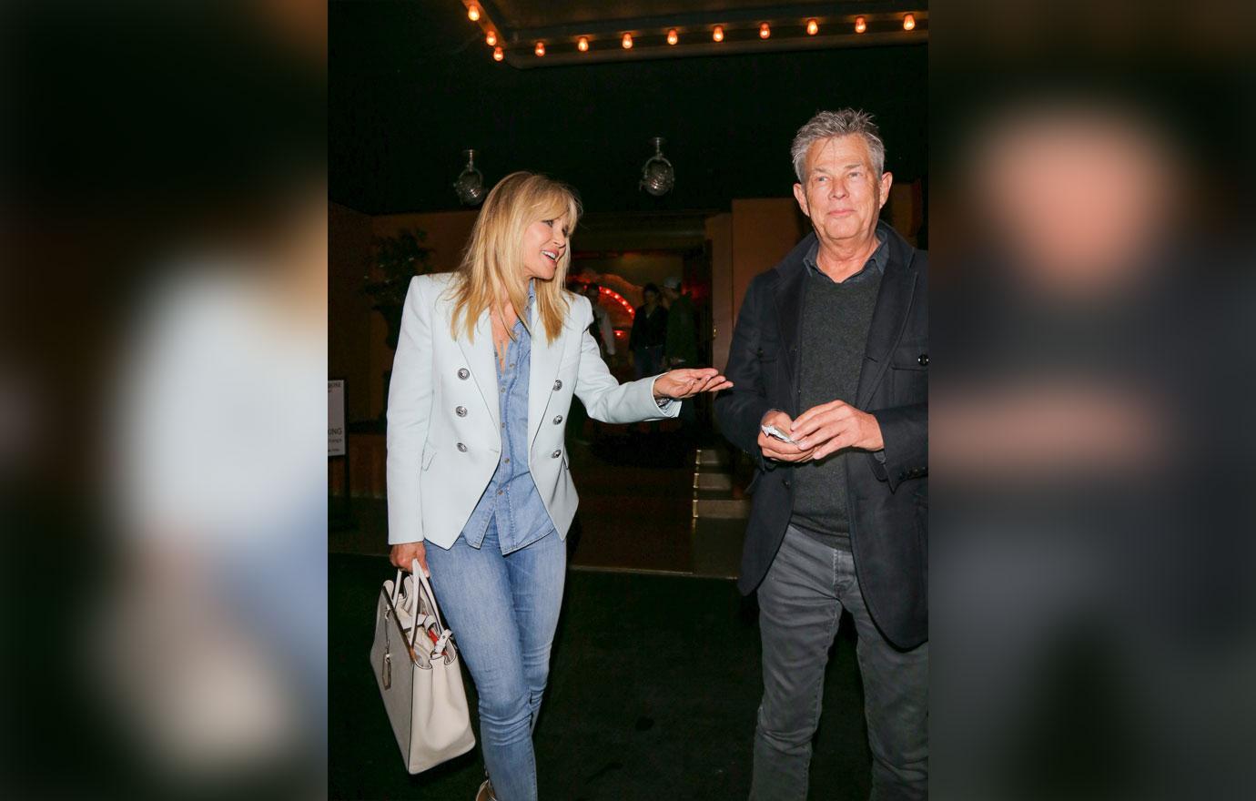 Christie Brinkley David Foster Dating Blazer Jeans