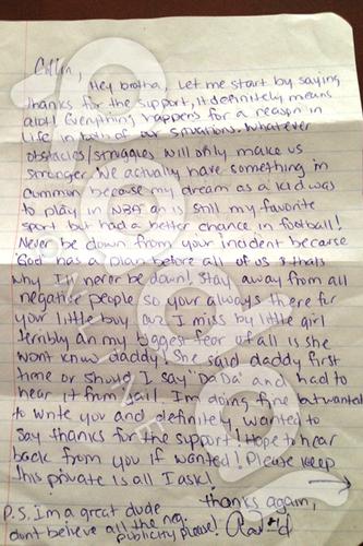 read murder suspect aaron hernandezs jailhouse letter