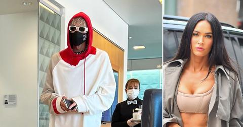 machine gun kelly lax airport no megan fox photos breakup amas