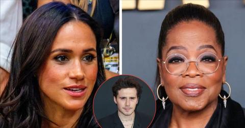 Composite photos of Megan Markle, Oprah Winfrey and Brooklyn Beckham