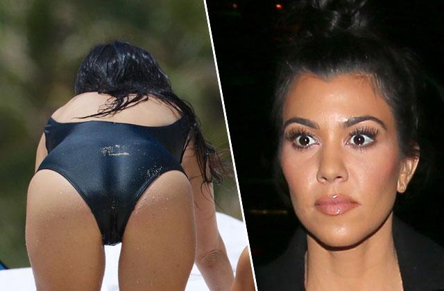 kourtney kardashian butt black suit miami photoshopped