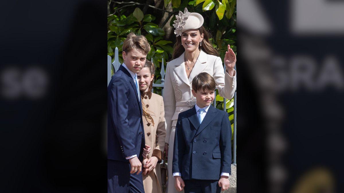picture of Kate MIddleton, Prince George, Princess Charlotte and Prince Louis