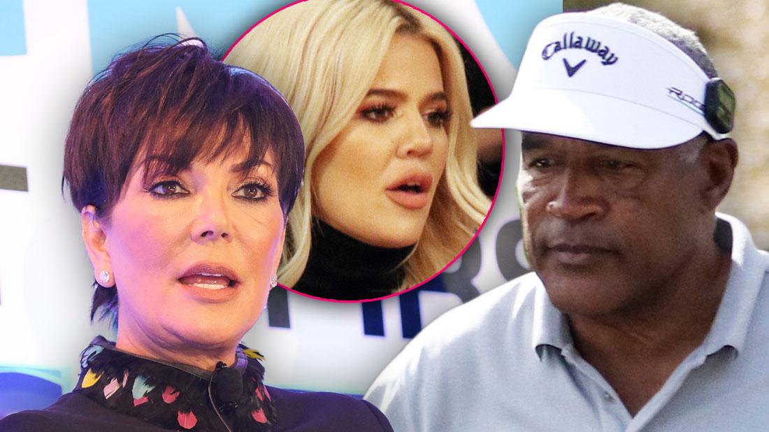 Kris Jenner Photo Overlapping O. J. Simpson Photo with Inset of Khloe Kardashian