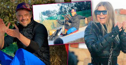 Fergie Ex-Husband Josh Duhamel Bond At Snow Party