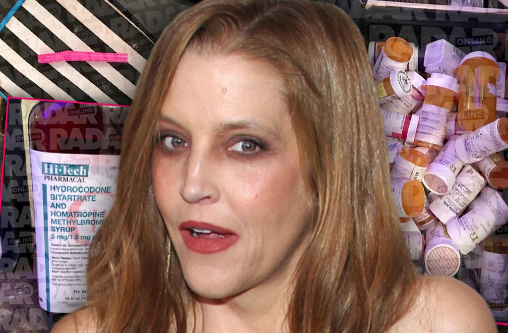 lisa marie presley drug den cocaine pills booze addiction