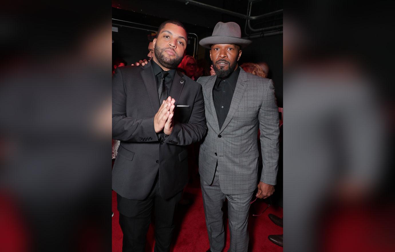 O'Shea Jackson Jr., Jamie Foxx attend Warner Bros. presents JUST MERCY Premiere Gala at the Toronto International Film Festiva