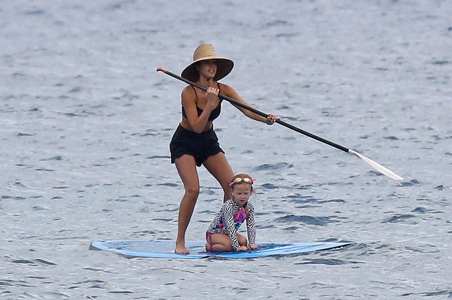 Jessica Alba Bikini Butt Yacht Snorkeling Hawaii