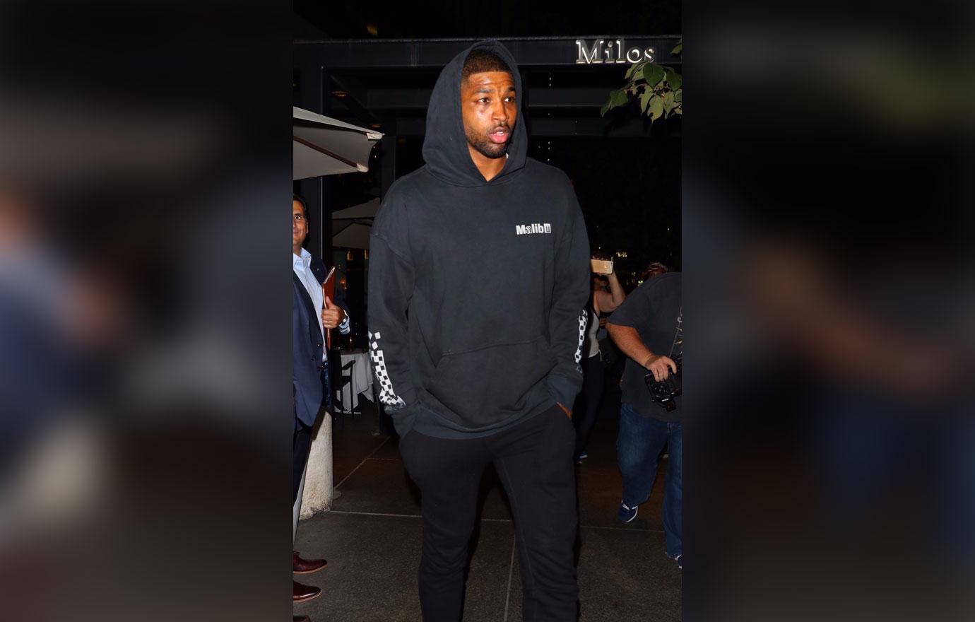 Tristan Thompson Has Dinner With Kim Kardashian & Jonathan Cheban