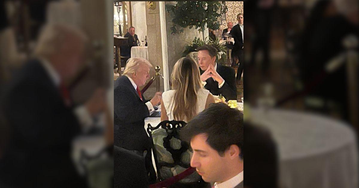 Image of Melania Trump also joined the pair for dinner.