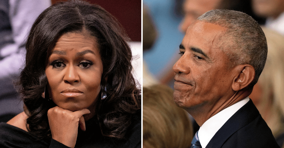 Split photo of Michelle Obama, Barack Obama