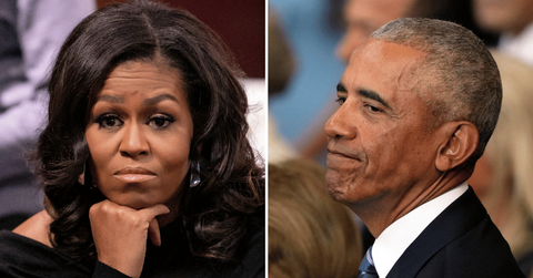 Split photo of Michelle Obama, Barack Obama