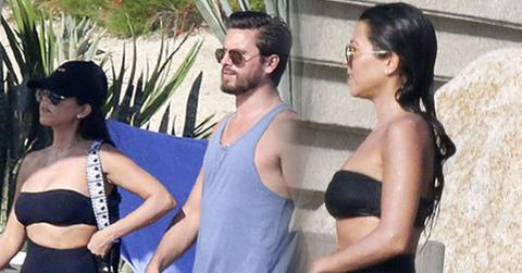 kourtney kardashian pregnant rumors scott disick mexico