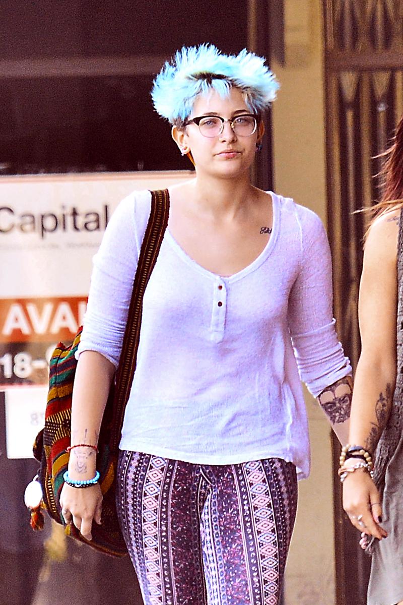 Paris Jackson Tattoos Blue Hair