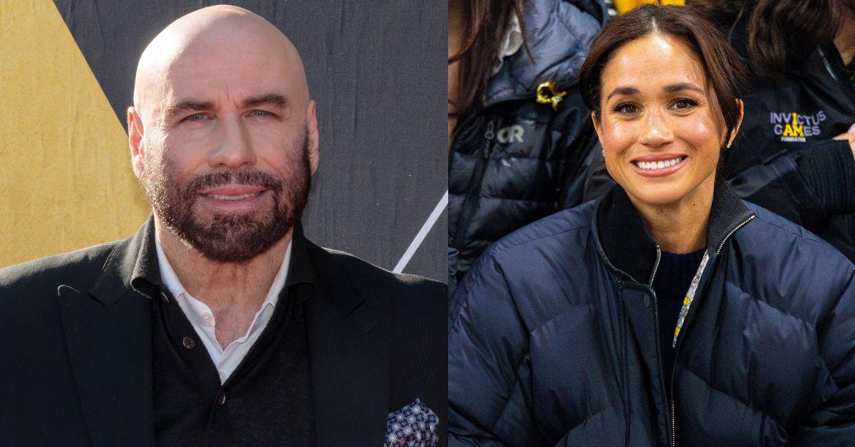 John Travolta keeps his distance despite Meghan Markle's friendly overtures.