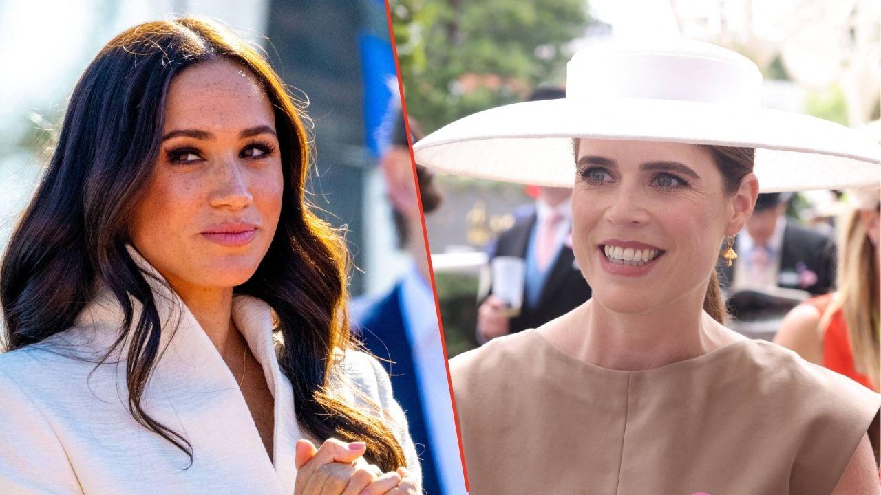 Split photos of Princess Eugenie and Meghan Markle
