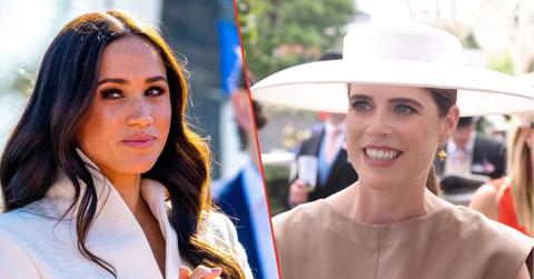 Split photos of Princess Eugenie and Meghan Markle