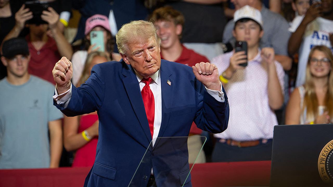 Donald Trump appeared to call the protester a 'communist.'