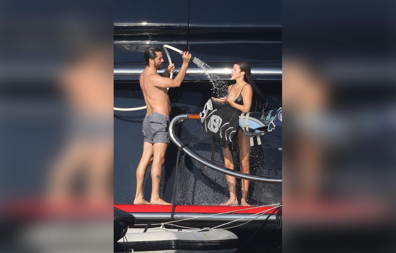 //scott disick sofia richie yacht slide fun