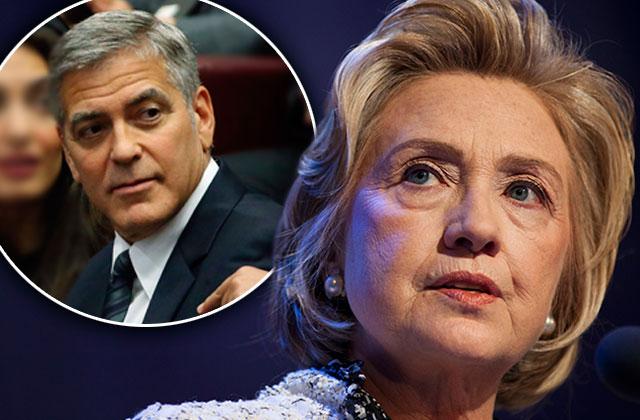 hillary clinton george clooney secret meetings