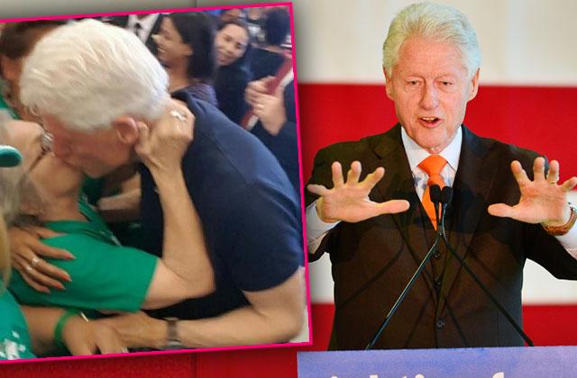 Bill Clinton Caught Kissing Another Woman At Hillarys Rally 4438