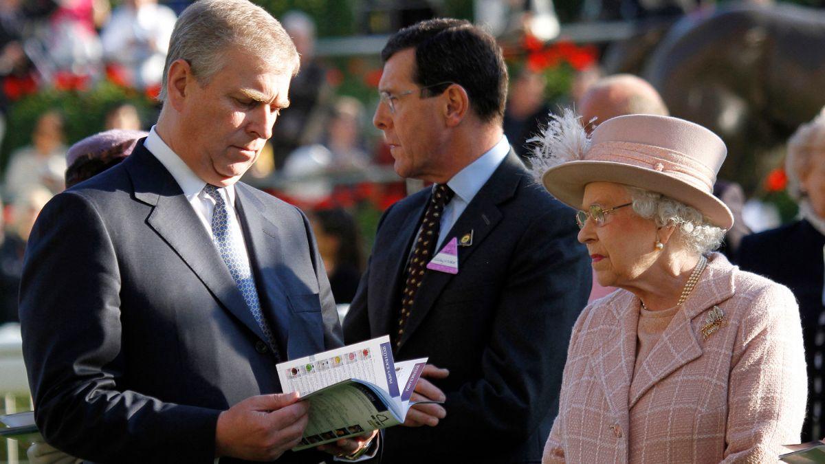 Photo of Queen Elizabeth and Andrew Windsor