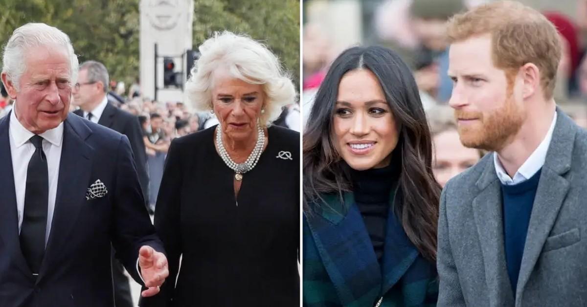 charles camilla meg harry pp