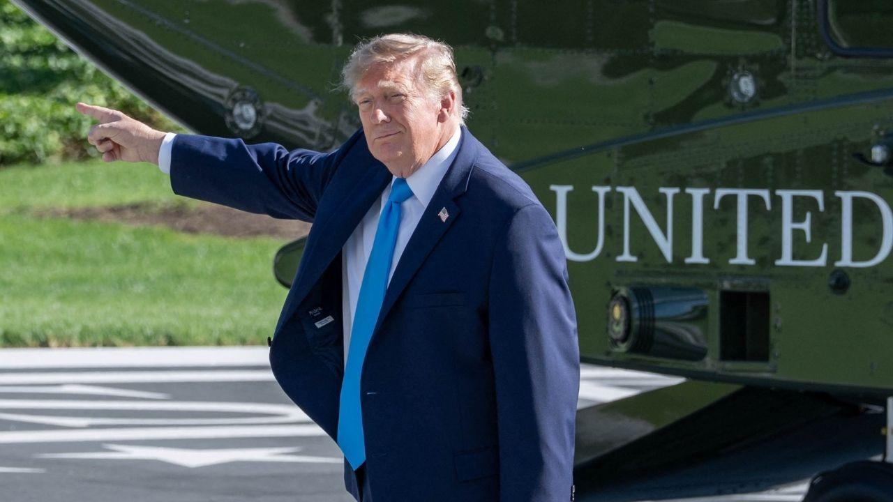 Image of Critics say Trump's antics are 'beyond parody' after he accepted an award on behalf of his late uncle.