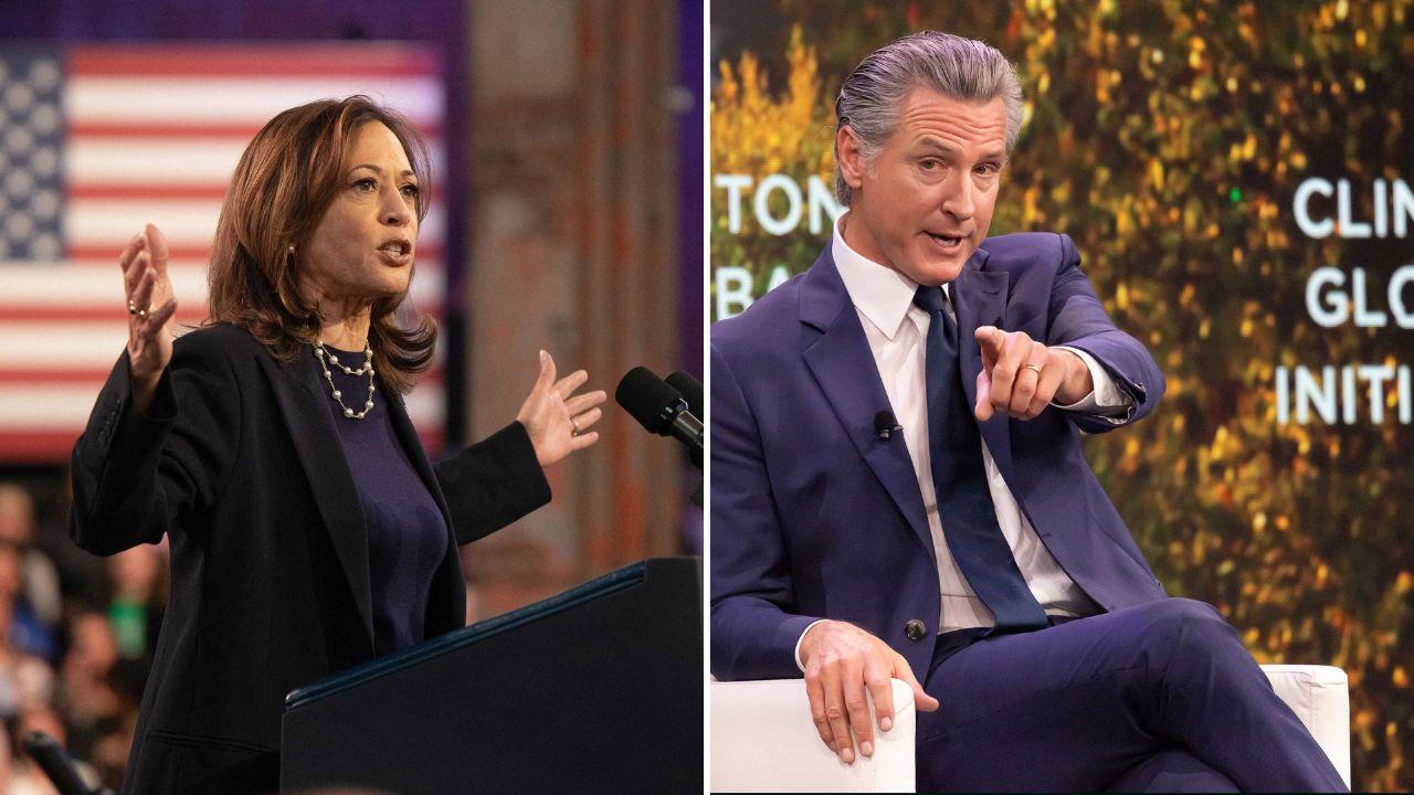 Photo of Kamala Harris, Gavin Newsom