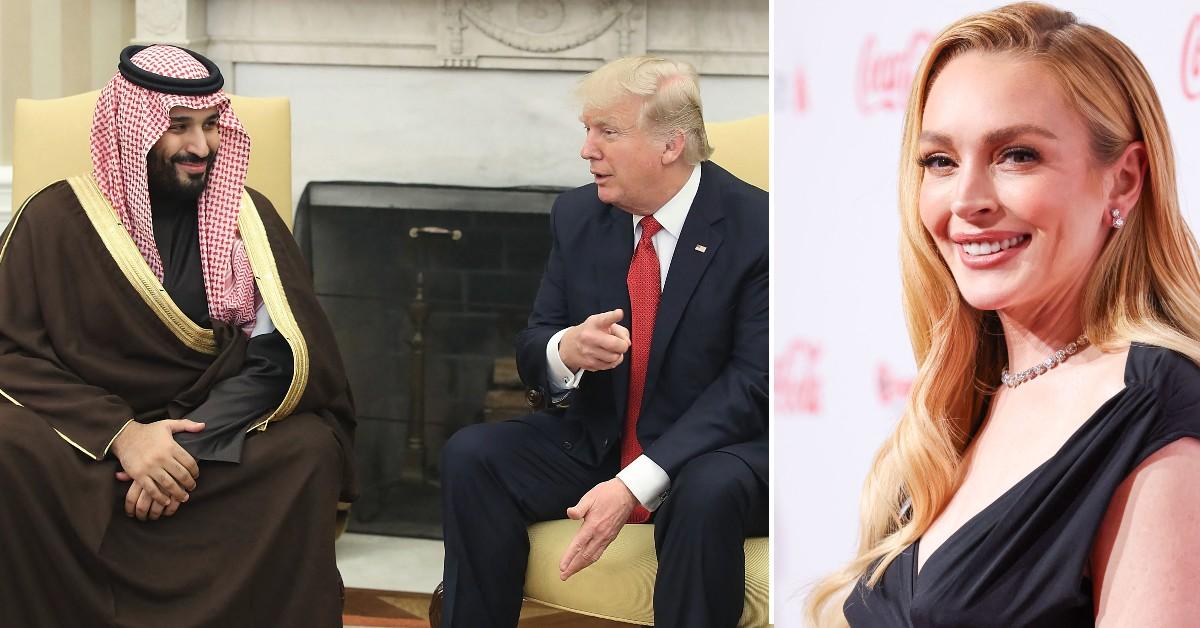 Photo of Lindsay Lohan, Mohammed bin Salman and Donald trump