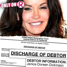 //janice dickinson bankruptcy debt discharged los angeles sq