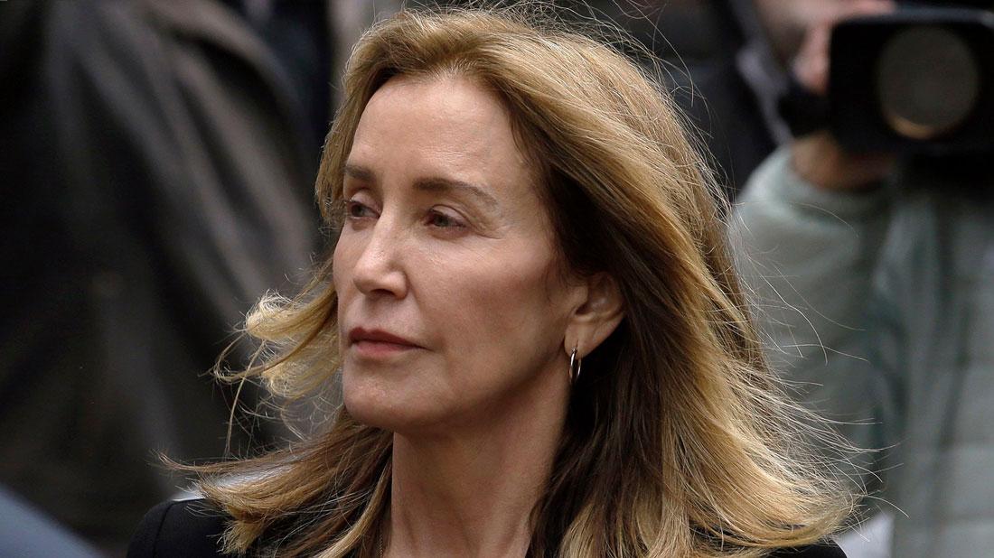 Felicity Huffman coming from court