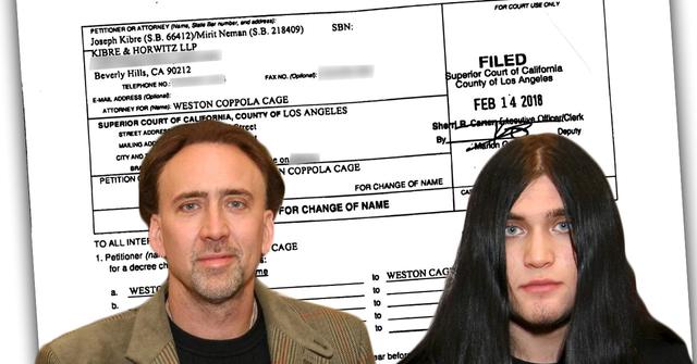 Weston Coppola Cage Name Change