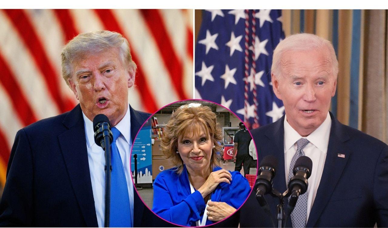 Split photo of Donald Trump, Joy Behar, and Joe Biden