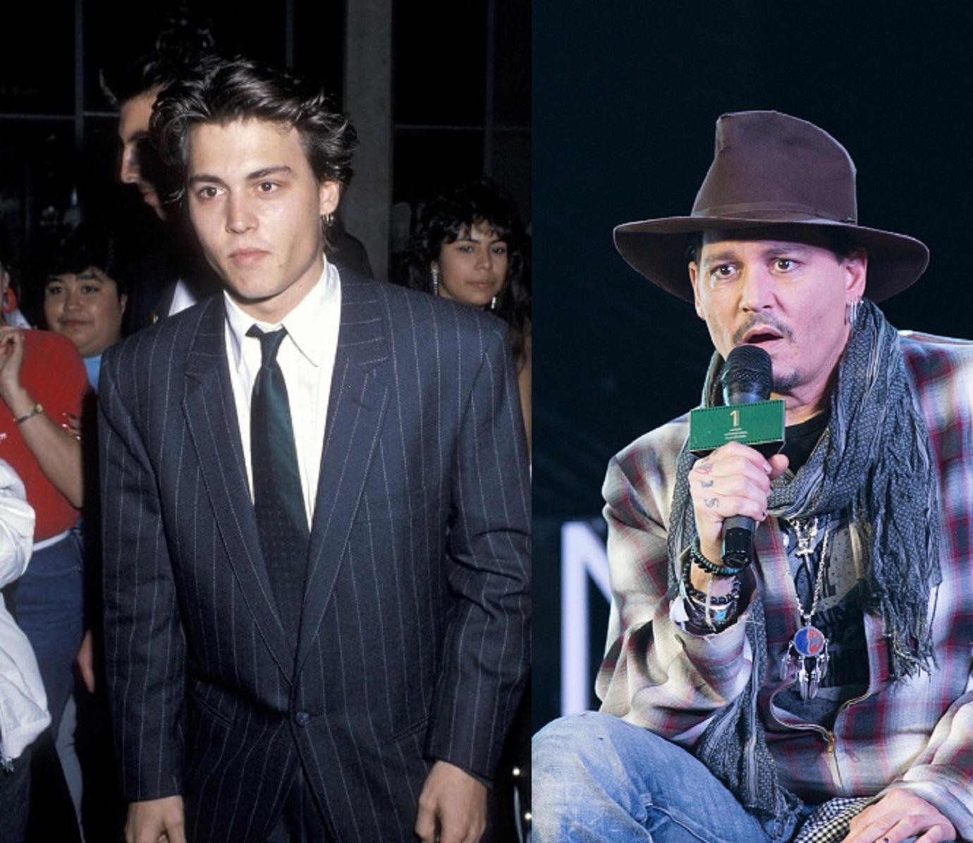 Johnny Depp both younger and older.