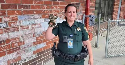 deputy michelle ward outside school