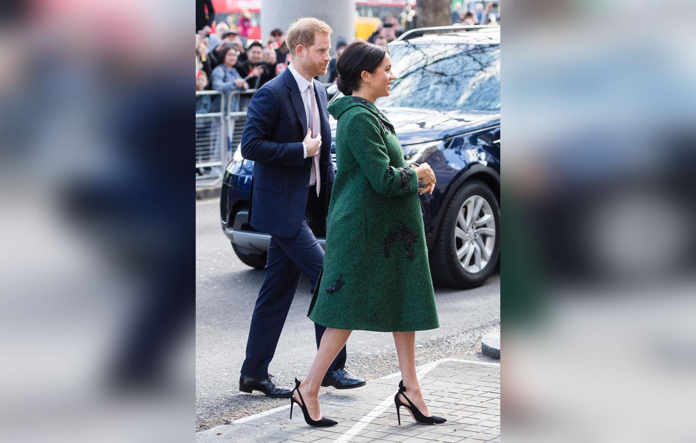 Prince Harry Meghan Markle Commonwealth Day Green Coat