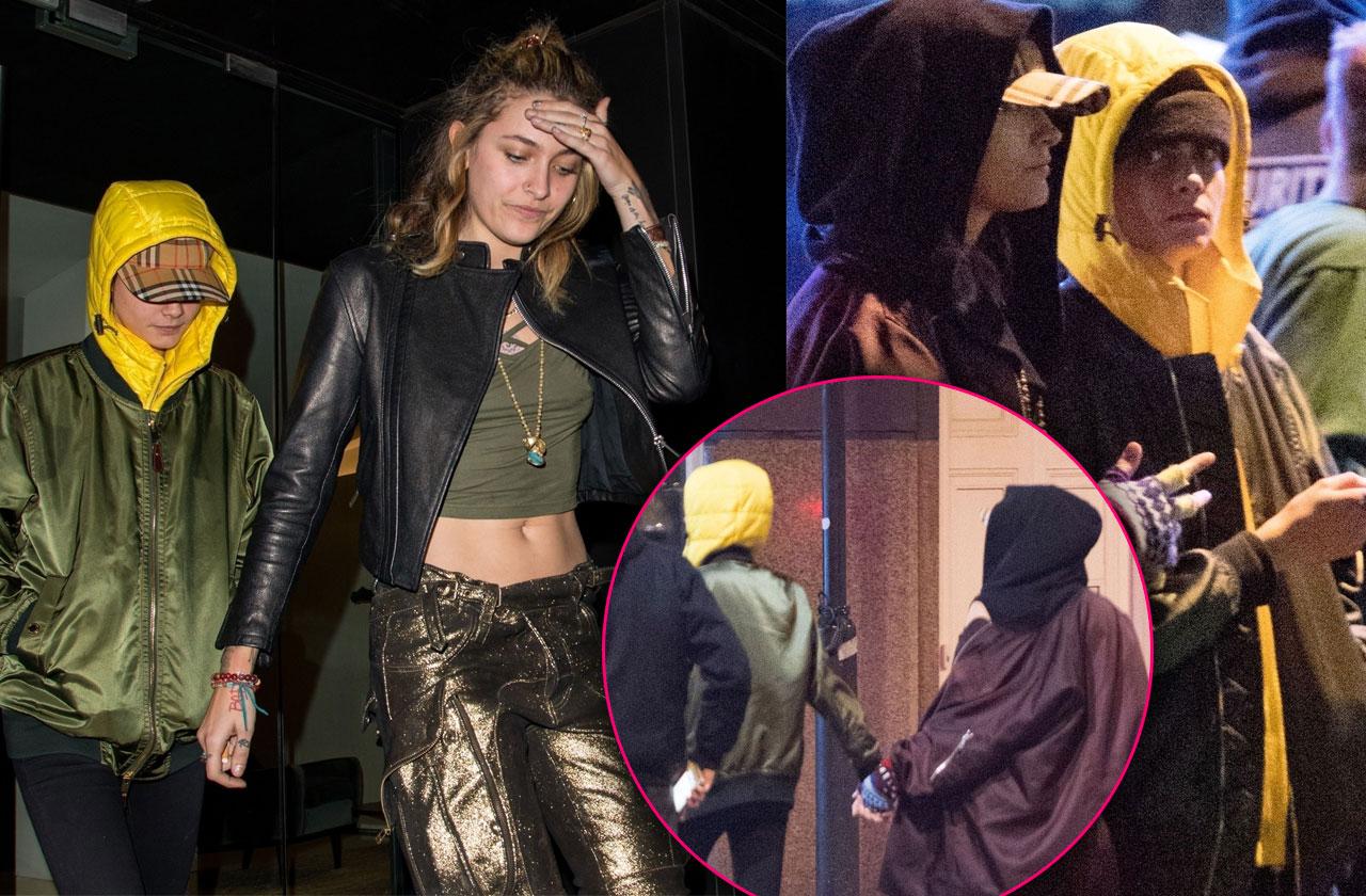 //paris jackson lesbian cara delevingne pda hold hands pp