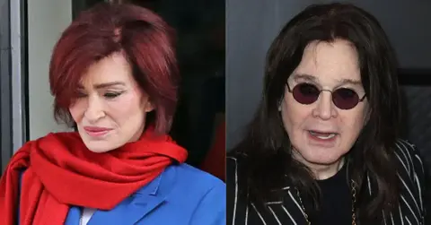 Composite photo of Sharon and Ozzy Osbourne