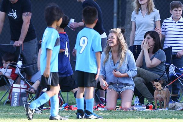 LeAnn Rimes & Eddie Cibrian At Stepson's Soccer Game