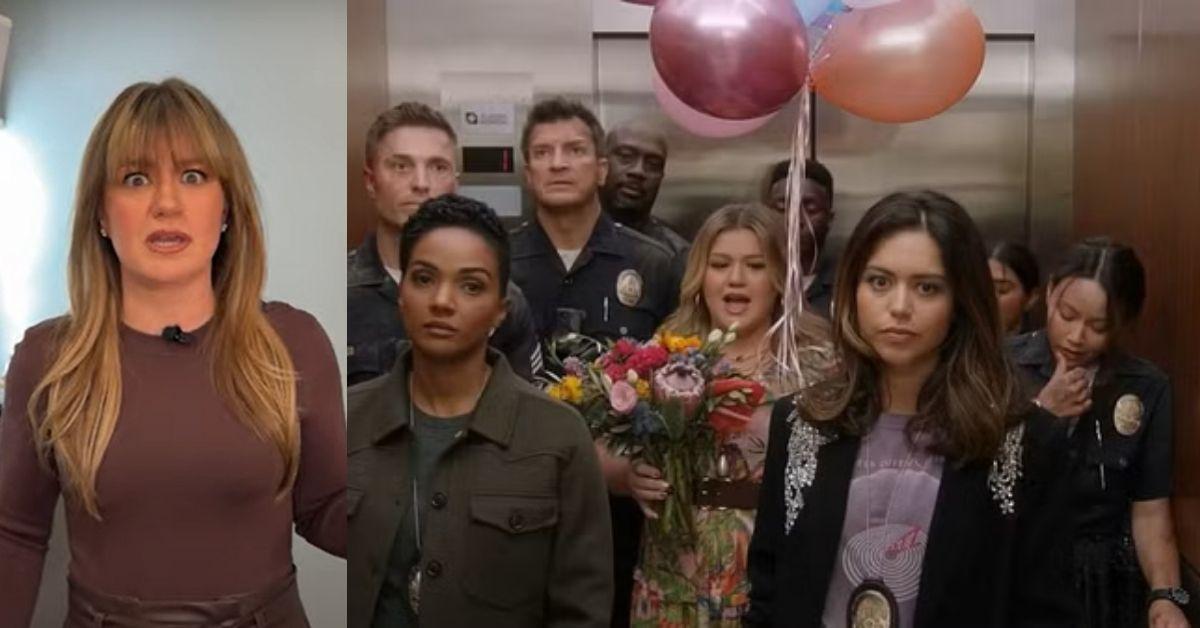 Split photo of Kelly Clarkson, cast of 'The Rookie'