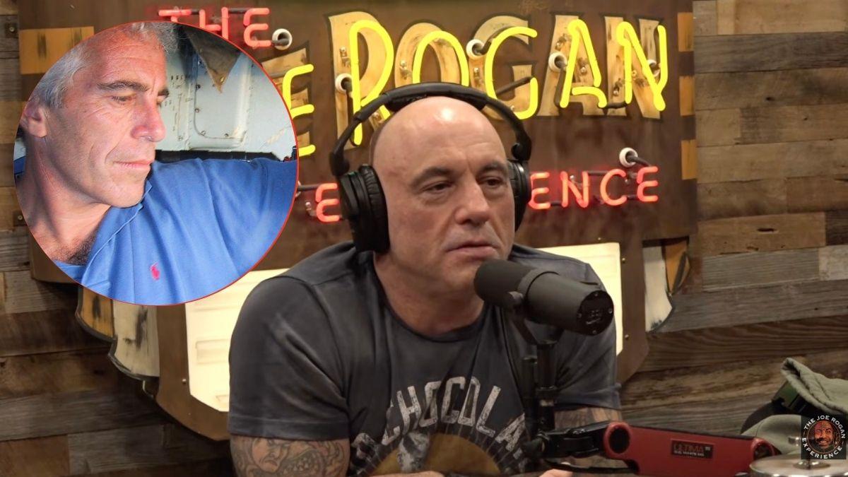 Composite photo of Jeffrey Epstein and Joe Rogan