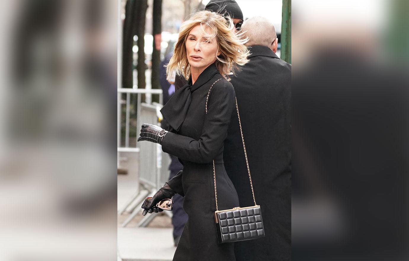 carole radziwill attends lee funeral service