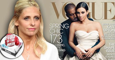 //sarah michelle gellar kim kardashian kanye west vogue