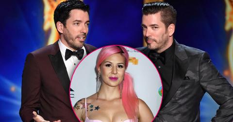 Drew Scott, left, and Jonathan Scott On Stage, Inset Annalee Belle