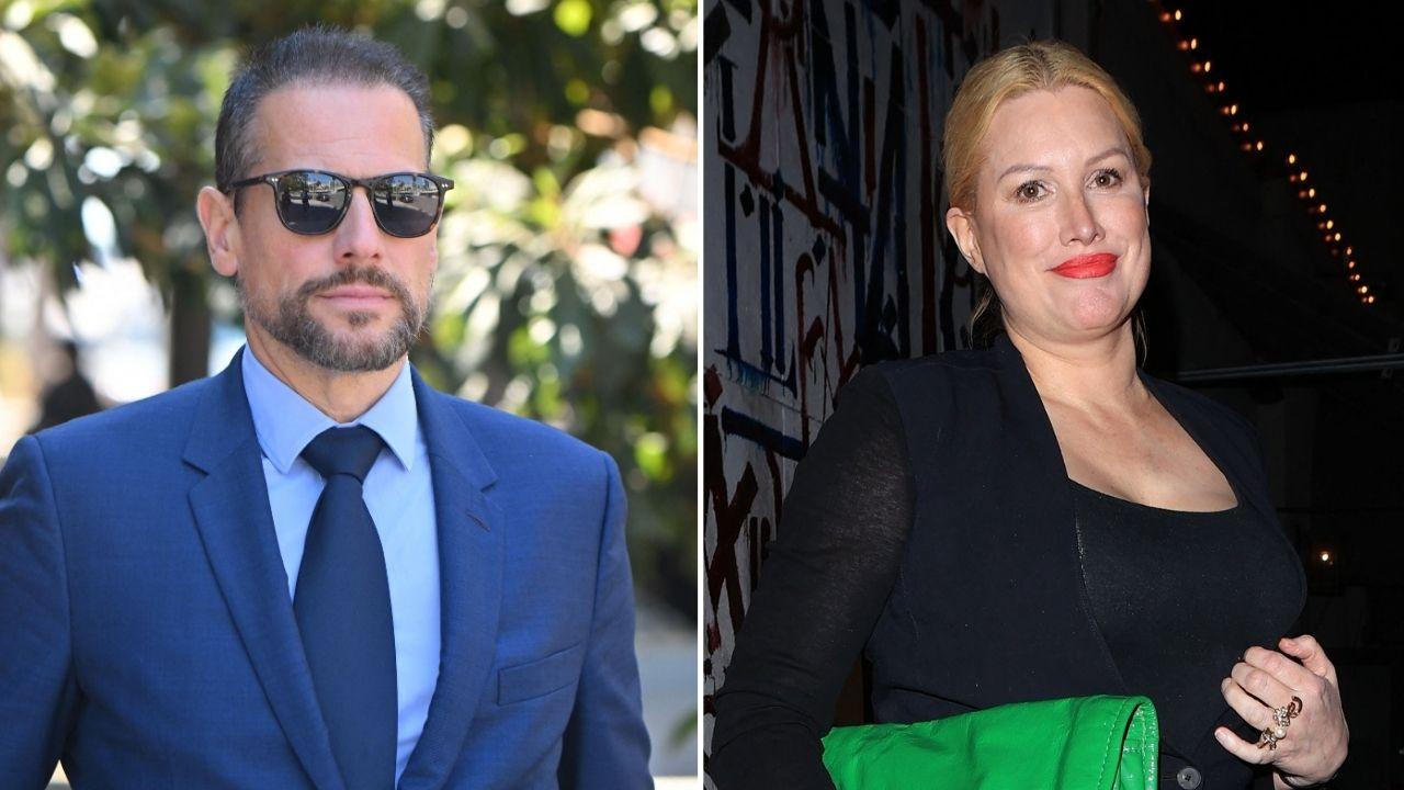 Split photo of Ioan Gruffudd and Alice Evans