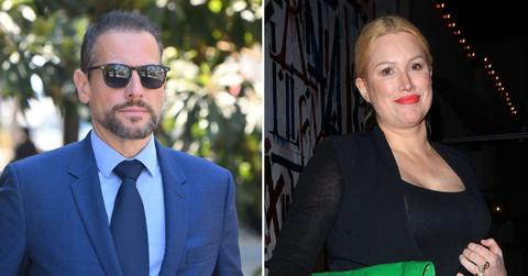 Split photo of Ioan Gruffudd and Alice Evans